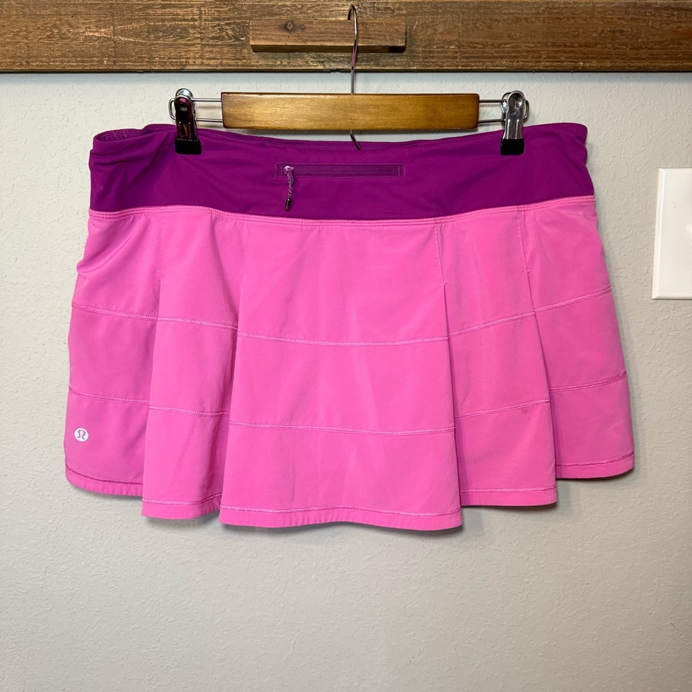 LULULEMON Pace Rival Skort Pink Paradise Size 12 - Picture 5 of 16